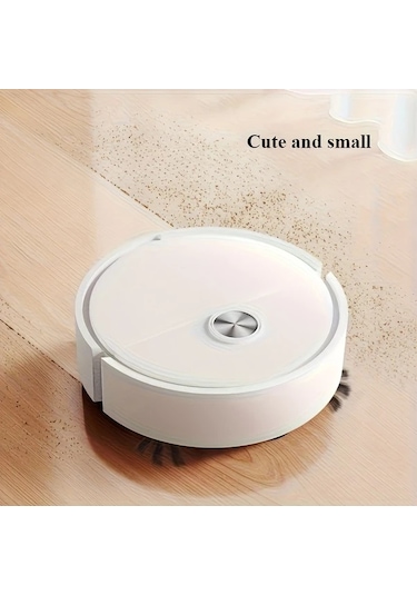 Sunshine011 Mini Robot Süpürge - Kompakt, Pil İle Çalışan Beyaz Evcil Hayvan İçin Ff-beyaz