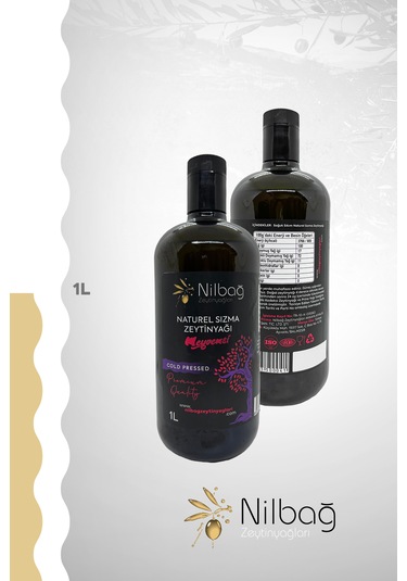 Nilbağ Zeytinyağları Ayvalık Naturel Sızma Zeytinyağı Meyvemsi Biolio 1L