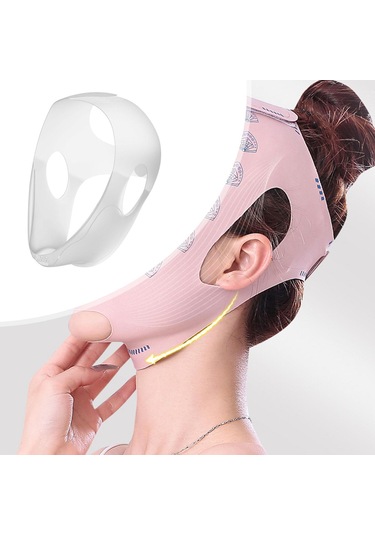 Homyl Buz Baş Sarma Evrensel Rahat Silikon Yüz Paketi Çene Için Beyaz