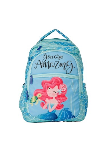 Pippa Amazing Denizkızı Dört Bölmeli Açık Yeşil Kız Çocuk Okul Çantası Çok Renkli