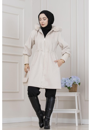 Beli İçten Tünelli Kapüşonlu Kap-taş-5560 Taş