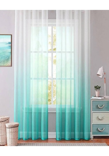 Tül Perde Kavun İçi Renk Geçişli Degrade S Pile Tül Perde Myeşili