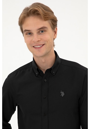 U.s. Polo Assn. Erkek Siyah Gömlek Basic 50316723-vr046 Siyah