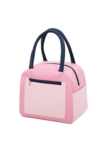 Pratik Ve Şık Yalıtımlı Öğle Yemeği Çantası, Taşıma Kolaylığı Sağlayan Dayanıklı Beslenme Kabı, Renk Uyumlu Tasarım Pembe
