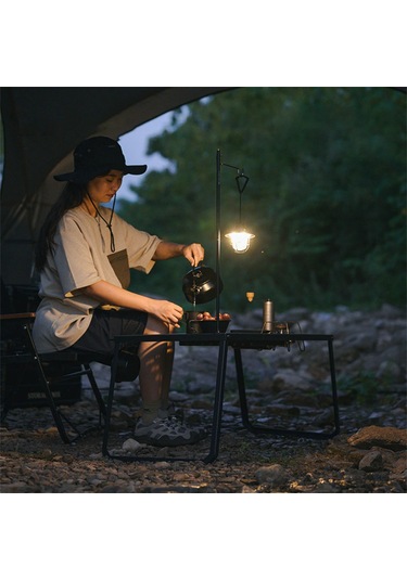 Moveevo Twilight Black Ipx4 Kampa Işığı, 4 Seviye Ayar, 1200mah Batarya, 5-80 Saat Süre, Gölge Ve Beyaz Led Işık, Çadır Ve Ev İçin Çok Renkli