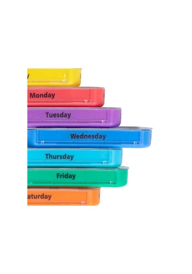 Suntek Weekly Hap Organizer 7 Day Tablet Vitamin Container Case Diğer
