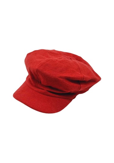 Uniquetrenders Kadın Arkadan Lastikli Kışlık Baretta Şapka Kırmızı