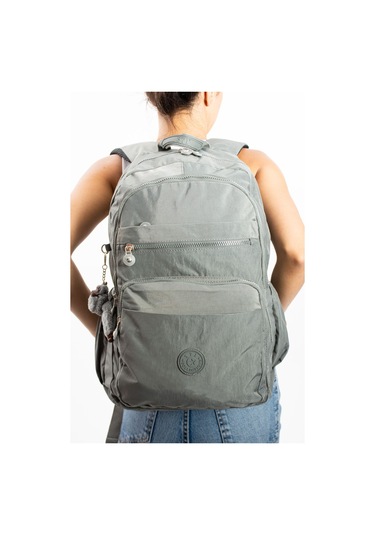 Ultra Hafif Çok Cepli Su Geçirmez Okul Çantası Laptop, Notebook, Okul, Spor, Seyahat Gri 571-11b-15 Gri