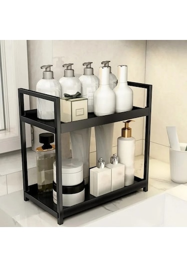 Maoyaya Çift Masa Depolama Rafı Mutfak Düzenleyici Banyo Tezgahı Parfüm Çok Renkli Çok Renkli