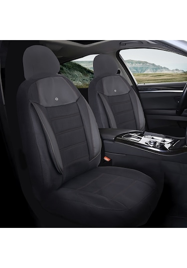 Audi A Serisi Araçlara Uyumlu Oto Koltuk Kılıfı Seti - Yıldız Serisi Siyah