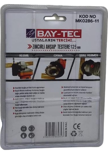 Bay-tec Zincirli Ahşap Testere 125x22 Mm Mk0286-11