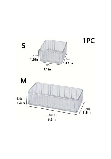 Dashanshop Transparan M Plastik Çekmece Saklama Kutusu Çok Bölmeli Hafif Banyo Organizer Şeffaf
