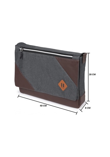 Strong 15.6 İnch Laptop Bölmeli Omuz Askılı Postacı Çantası Kft03 Füme Çok Renkli