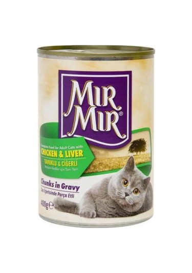 Mır Mır Mırmır Kedi Konserve 12x400 Gr Tavuk Ve Ciğerli