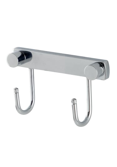 Çelik Banyo Paslanmaz Pirinç Bella Milas İkili Askılık Gri