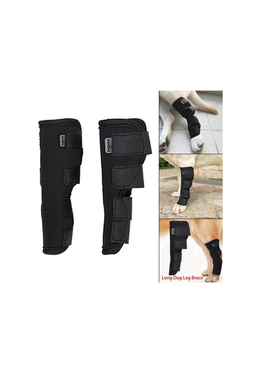 Homyl 2 Adet Pet Dirsek Dizlik Artrit Için Esnek Yara Siyah-s-m