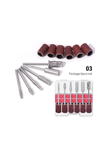 Lulaa Tırnak Matkap Uçları Seti Kum Tırnak Parlatma Çapak Aksesuarı Tırnak Sanat İçin Akrilik Çivi Kaldırmak Jel Tırnak Matkap Uçları Seti Aksesuar Koyu Haki