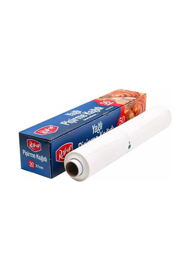 Roll-up Beyaz Yağlı Fırın Tepsi Pişirme Kızartma Kağıdı - 37 Cm. X 50 Metre - 5 Adet