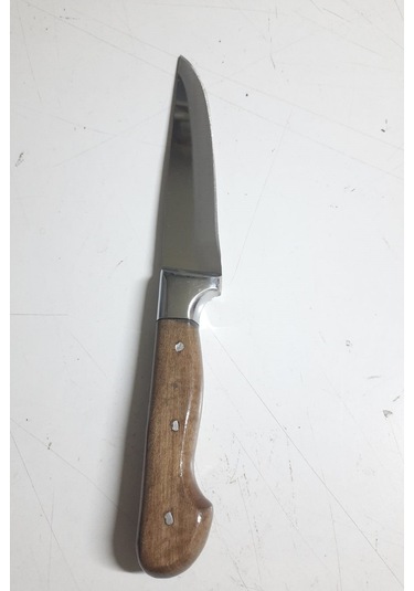 Büro Ev Ofis Mutfağı İçin 29cm Ahşap Saplı Metalik Korumalı Bıçak Mutfak Bıçağı Diğer