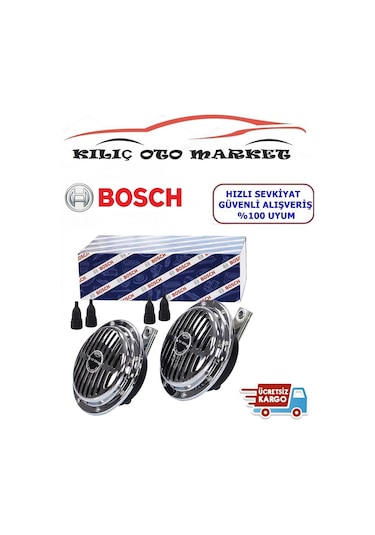 Bosch  Büyük Kafa Krom Korna 12 V