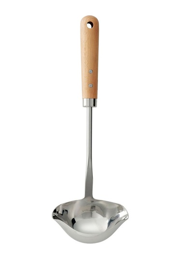 Ölçülü Kepçe, Paslanmaz Çelik-kayın, 32 Cm