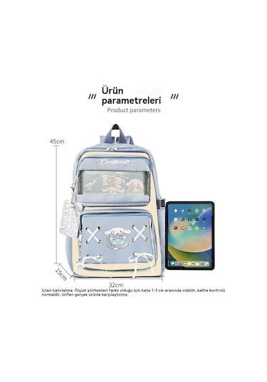 Yeni Stil Çizgi Film Sevimli Öğrenci Ders Çantası Kadın Çantası Pembe