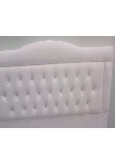 Dk El Yapımı Suni Deri Kumaş Çift Kişilik Başlık 150 CM Krem