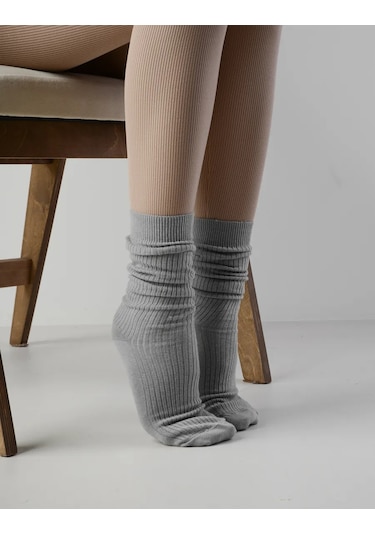 Grand Kadın Yüksek Çorap 2 Çift 282997503 Gri