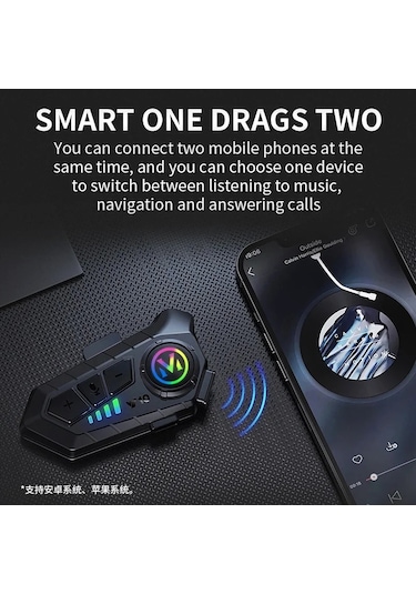 Y10 Motosiklet Kablosuz Bluetooth 5.3 Kask Kulaklık İntercom