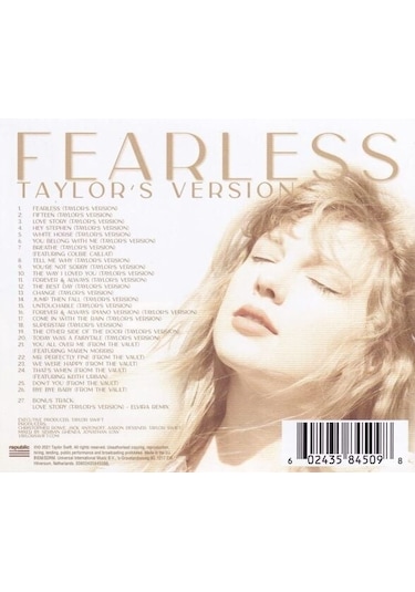 Müzik Cd Sidir Plak Değildir Cd Taylor Swift Fearless Taylor S