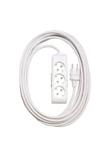 Ekonomik 3'lü Topraklı Çocuk Korumalı Grup Priz 30 Metre Düz Fiş 30 M