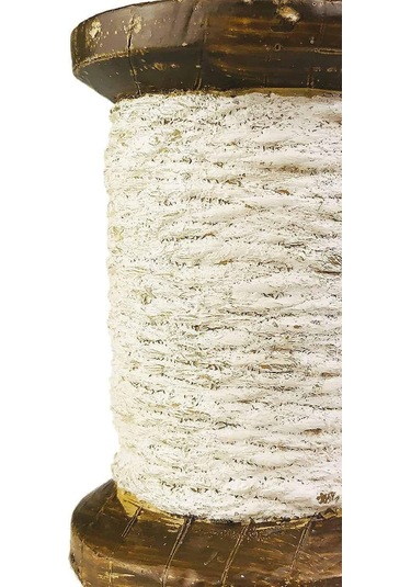 Alesta Home Krem Rengi Makara İplik Mum 5x7cm