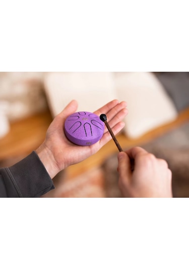Meinl Sonic Energy Pstd1plf Pocket Steel A-major 3'' Tongue Drum Purple