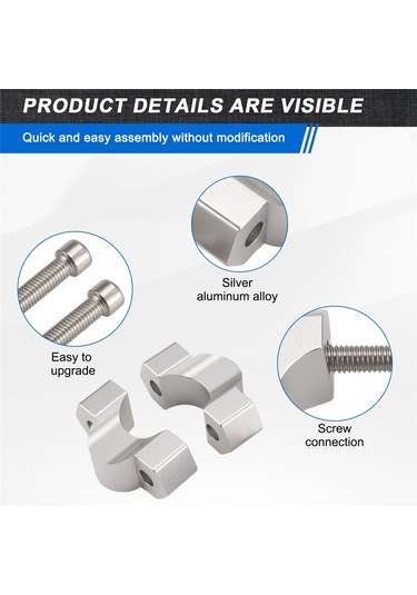 Xurunkeji Bmw F900gs Adventure F900 Gs Adv 2023-,b İçin Motosiklet Aksesuarları Gidon Yükseltici Sürükleme Gidonu Kelepçesi Uzatma Adaptörü Gümüş