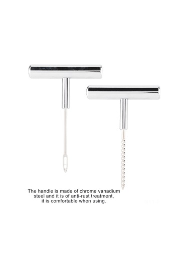 Lemestar Oto-motosiklet-mountain Bike Vakum Lastik Tamir Aleti Seti, Krom Vanadyum Çelik, Pas Koruma, Kolay Kullanım, 2 Parça Çatal Tipi Matkap + Genişletici Matkap