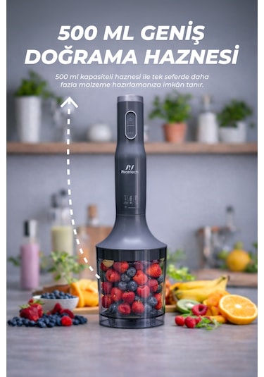 Pirantech YH-94 Parçalayıcı Çırpıcı Ve Metal El Blender Seti