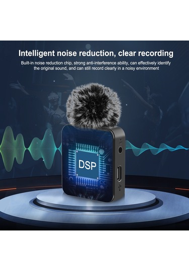 Springsun Puluz Pu646b Kablosuz Mikrofon Sistemi 1 Alıcı Ve 1 Verici İle 10m İletim Menzili Dahili Pil Android Telefonlar Bilgisayar