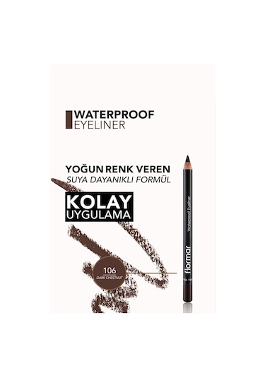 Flormar Suya Dayanaklı Göz Kalemi - Koyu Kahverengi Waterproof