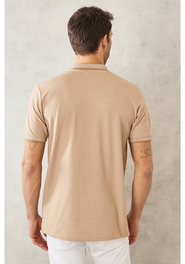 Ac&Co / Altınyıldız Classics Polo Yaka Cepli Regular Fit Bol Kesim Düz Tişört - 482518226 Bej Ac&Co / Altınyıldız Classics Polo Yaka Cepli Regular Fit Bol Kesim Düz Tişört - 482518226 Bej