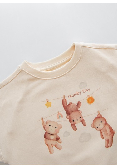 Organik Laundry Day 2'li Takım Natural Krem