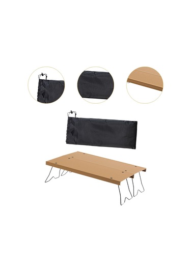 Dolıty Kamp Masası Katlanır Bacaklar Taşıma Çantası Haki Haki Çok Renkli