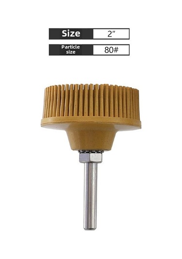 Mufunye Ruıtool 50mm Sarı 80 Elektrik Matkap Fırçası - Pürüzsüzleştirme, Zımparalama Ve Tırnak Kaldırma İçin Kauçuk Zırh Tütsü Fırça