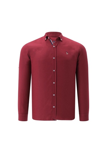 İkili Set G674 Dewberry Erkek Gömlek-siyah-bordo Siyah-bordo