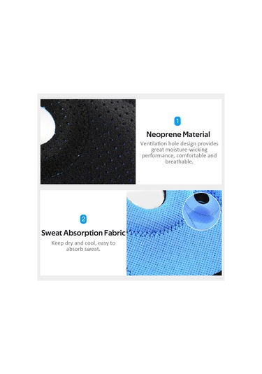 Wezone 2'li Spor Dizlik Seti - Ayarlanabilir Neopren Diz Bandajı, Esnek Destekli Mavi