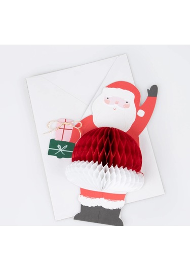 Meri Meri - Honeycomb Santa Tebrik Kartı