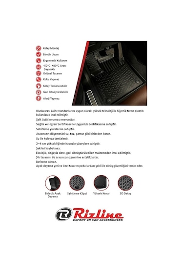 Mercedes E Serisi W123 1979 Model 3d Havuzlu Paspas Takımı