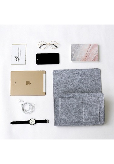 Yifomall Yüksek Kaliteli Felt Materyalli Yatak Başlığı Saklama Çantası - Kolay Kullanıma Uygun, Dayanıklı - 32x10x20 Cm Büyük Boy, Açık Gri Rengi DiğER