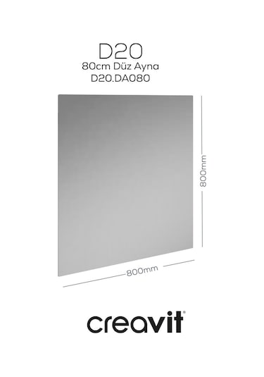 Creavit D20 80 Cm Düz Ayna Cam