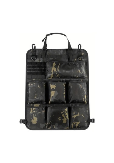 Chuangyinshop 8 Cep Tactical Molle Araç Koltuğu Organizer Army Green Araç Organizasyonu İçin Dayanıklı Haki Yeşili