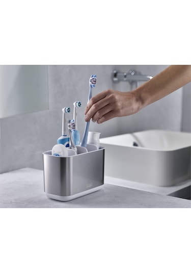 Joseph Joseph Easystore Steel Diş Fırçalık - Beyaz/gri Beyaz - Gri